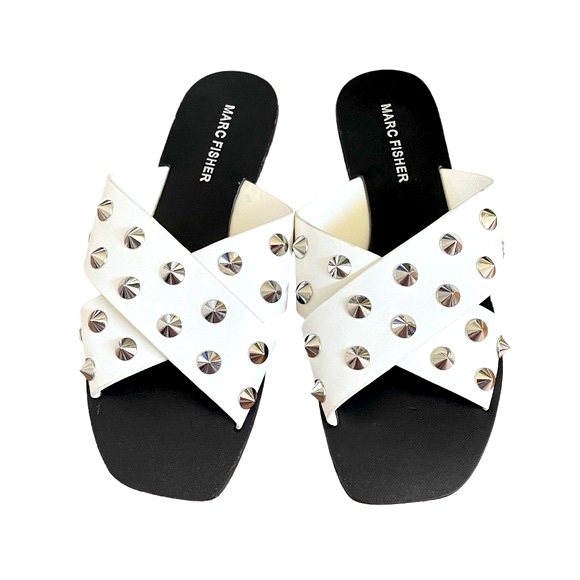 MARC FISHER➕NEW Studded Cross Band Sandal - Picture 3 of 7